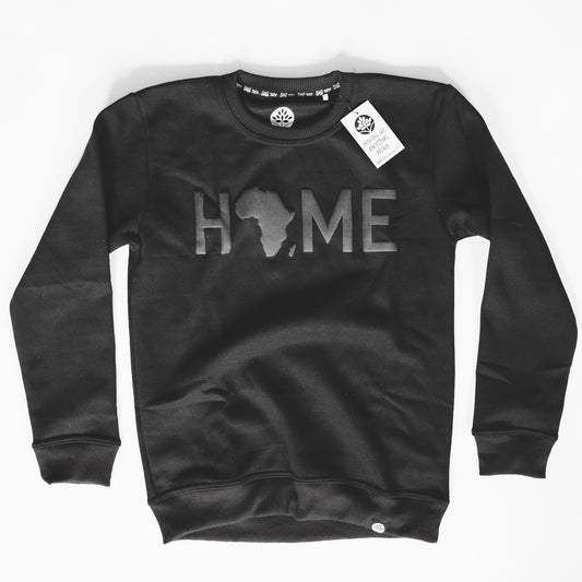 HOME Black Embossed Sweatshirt